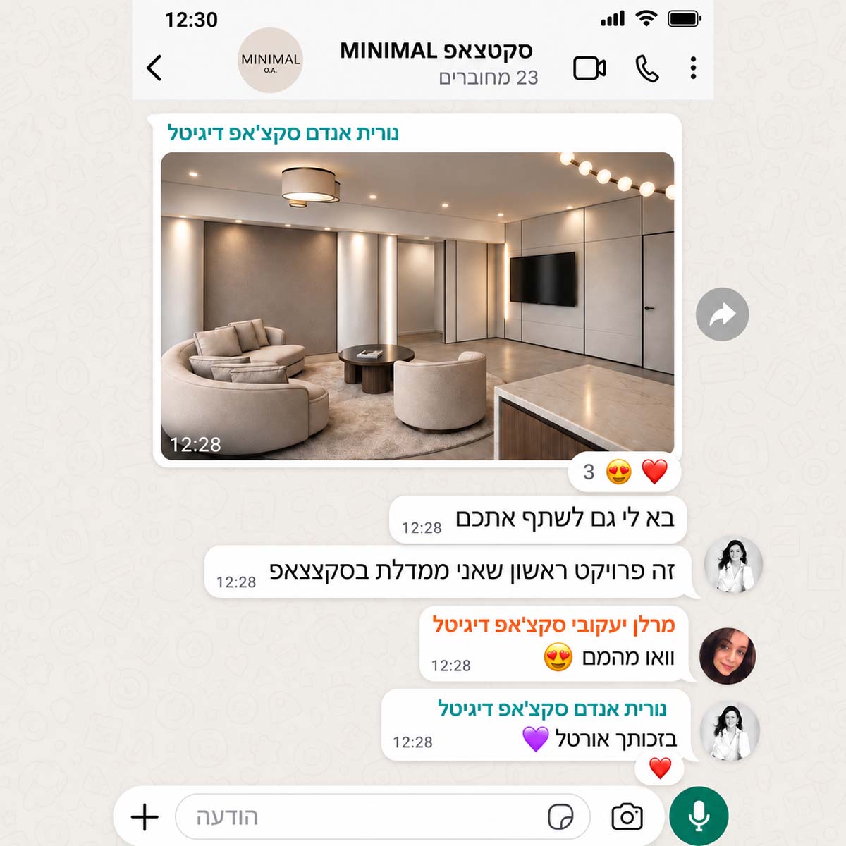 קבוצת מינימל עם השראה לעיצוב